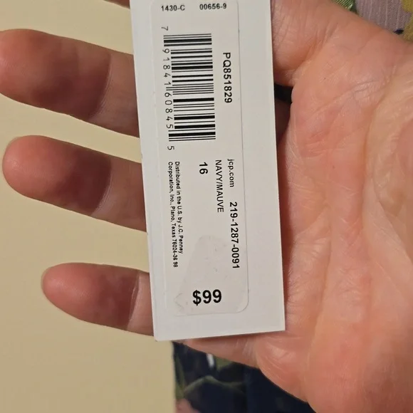 Premier Amour Navy long sleeve lined maxi dress. Front and back deep v neck line - Picture 8 of 8